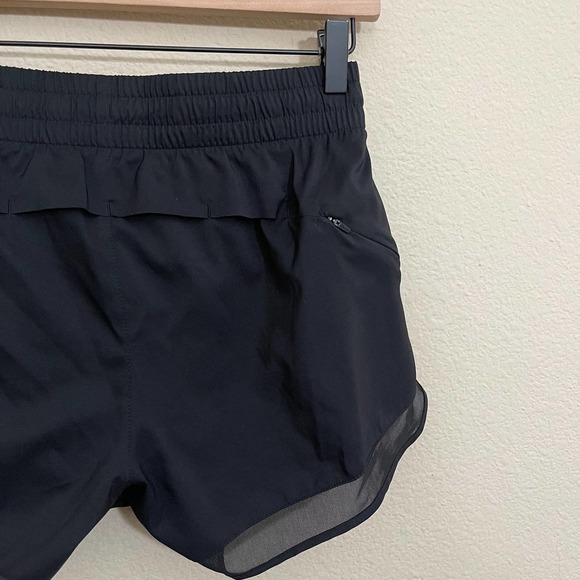 Athleta Mesh Racer 4" Elastic Waist Lined Pull-On Run Shorts Black XS - Picture 13 of 14